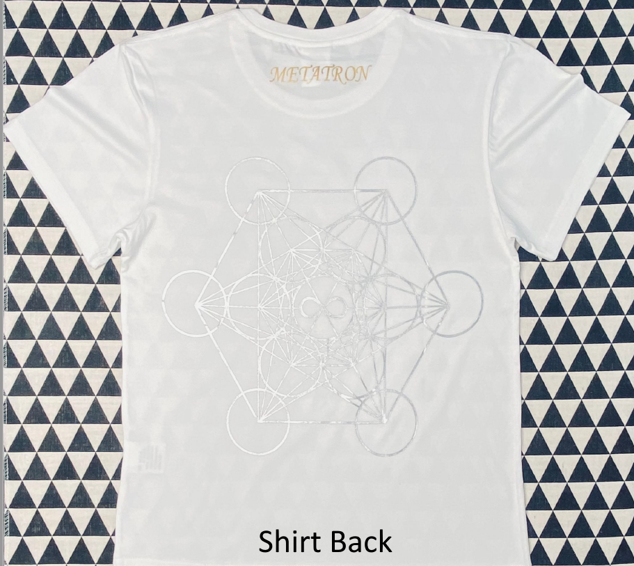 i-Geo Metatron Cube White Short Sleeve T-Shirt - Unisex